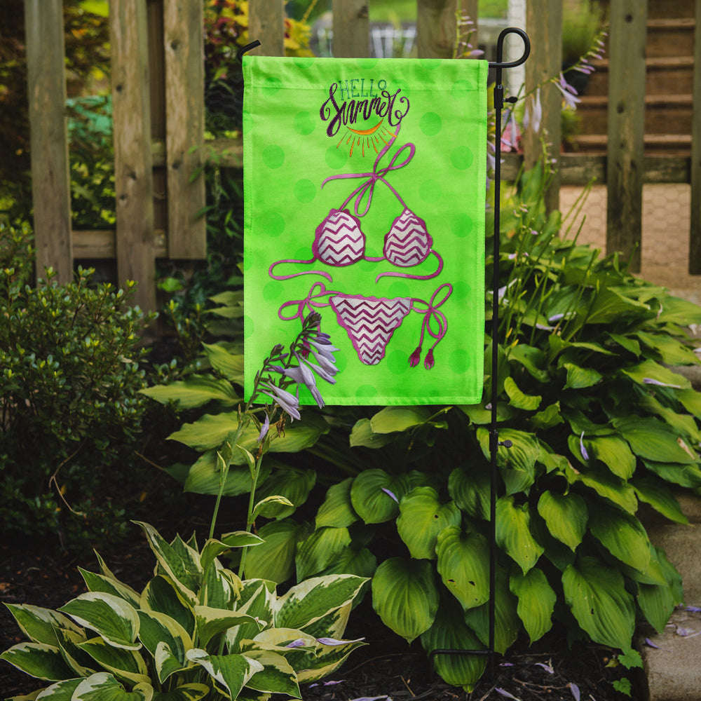 Bikini Swimsuit Green Polkadot Garden Flag Mailbox Decorative Yard Banner Outside Patio Artwork for Flower Beds, Garden Size, Multicolor