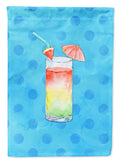 Umberella Cocktail Blue Polkadot Garden Flag Mailbox Decorative Yard Banner Outside Patio Artwork for Flower Beds, Garden Size, Multicolor