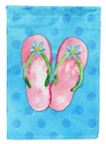 Pink Flip Flops Blue Polkadot Garden Flag Mailbox Decorative Yard Banner Outside Patio Artwork for Flower Beds, Garden Size, Multicolor