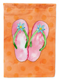 Pink Flip Flops Orange Polkadot Garden Flag Mailbox Decorative Yard Banner Outside Patio Artwork for Flower Beds, Garden Size, Multicolor