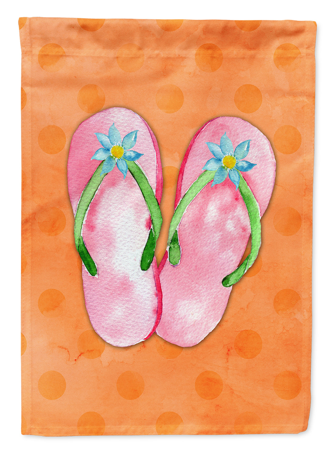 Pink Flip Flops Orange Polkadot Garden Flag Mailbox Decorative Yard Banner Outside Patio Artwork for Flower Beds, Garden Size, Multicolor