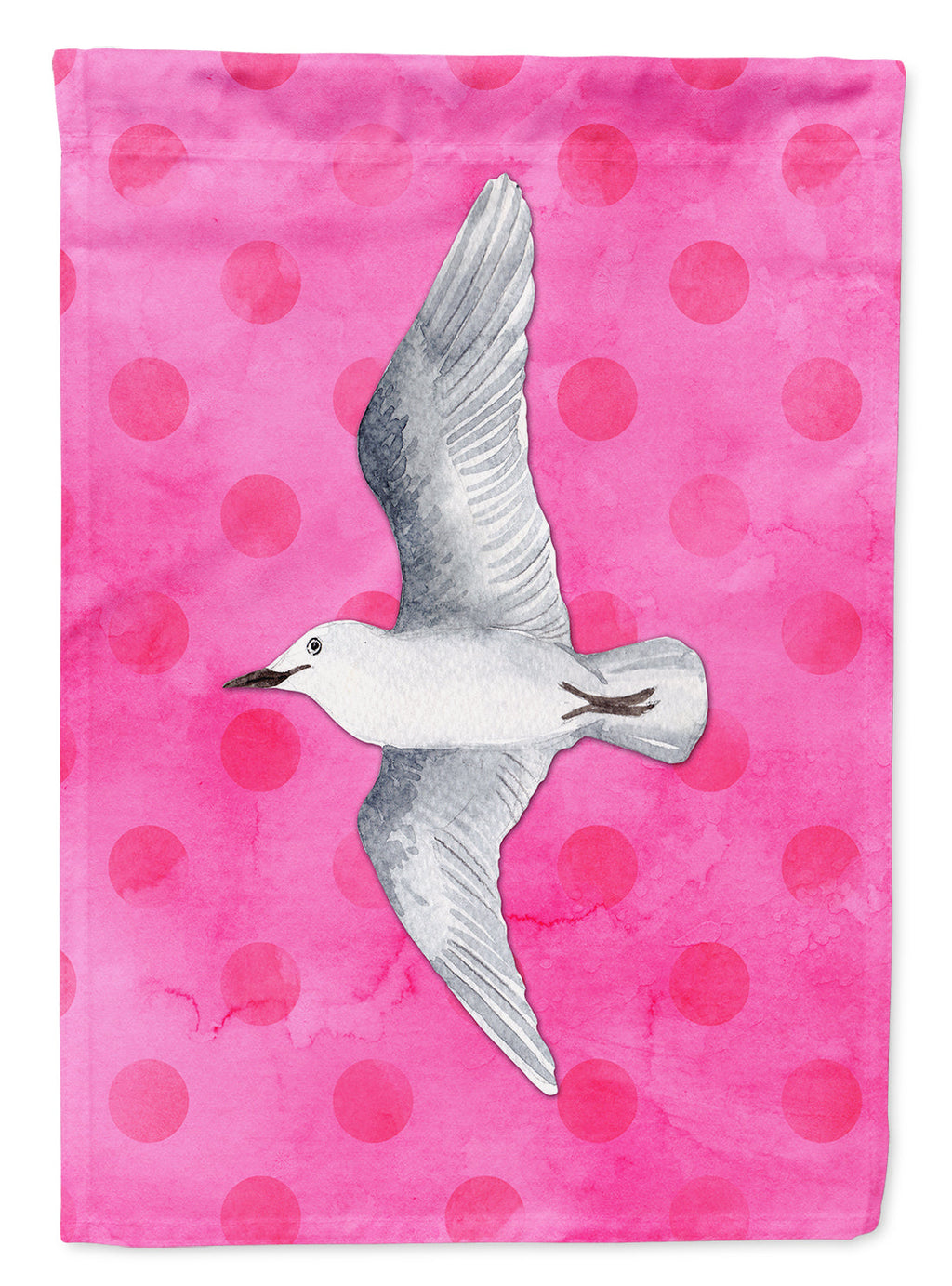 Sea Gull Pink Polkadot Garden Flag Mailbox Decorative Yard Banner Outside Patio Artwork for Flower Beds, Garden Size, Multicolor