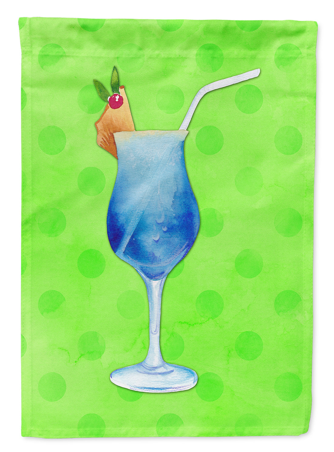 Summer Cocktail Green Polkadot Garden Flag Mailbox Decorative Yard Banner Outside Patio Artwork for Flower Beds, Garden Size, Multicolor
