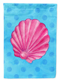 Pink Sea Shell Blue Polkadot Garden Flag Mailbox Decorative Yard Banner Outside Patio Artwork for Flower Beds, Garden Size, Multicolor