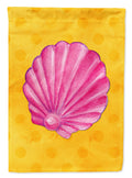 Pink Sea Shell Yellow Polkadot Garden Flag Mailbox Decorative Yard Banner Outside Patio Artwork for Flower Beds, Garden Size, Multicolor
