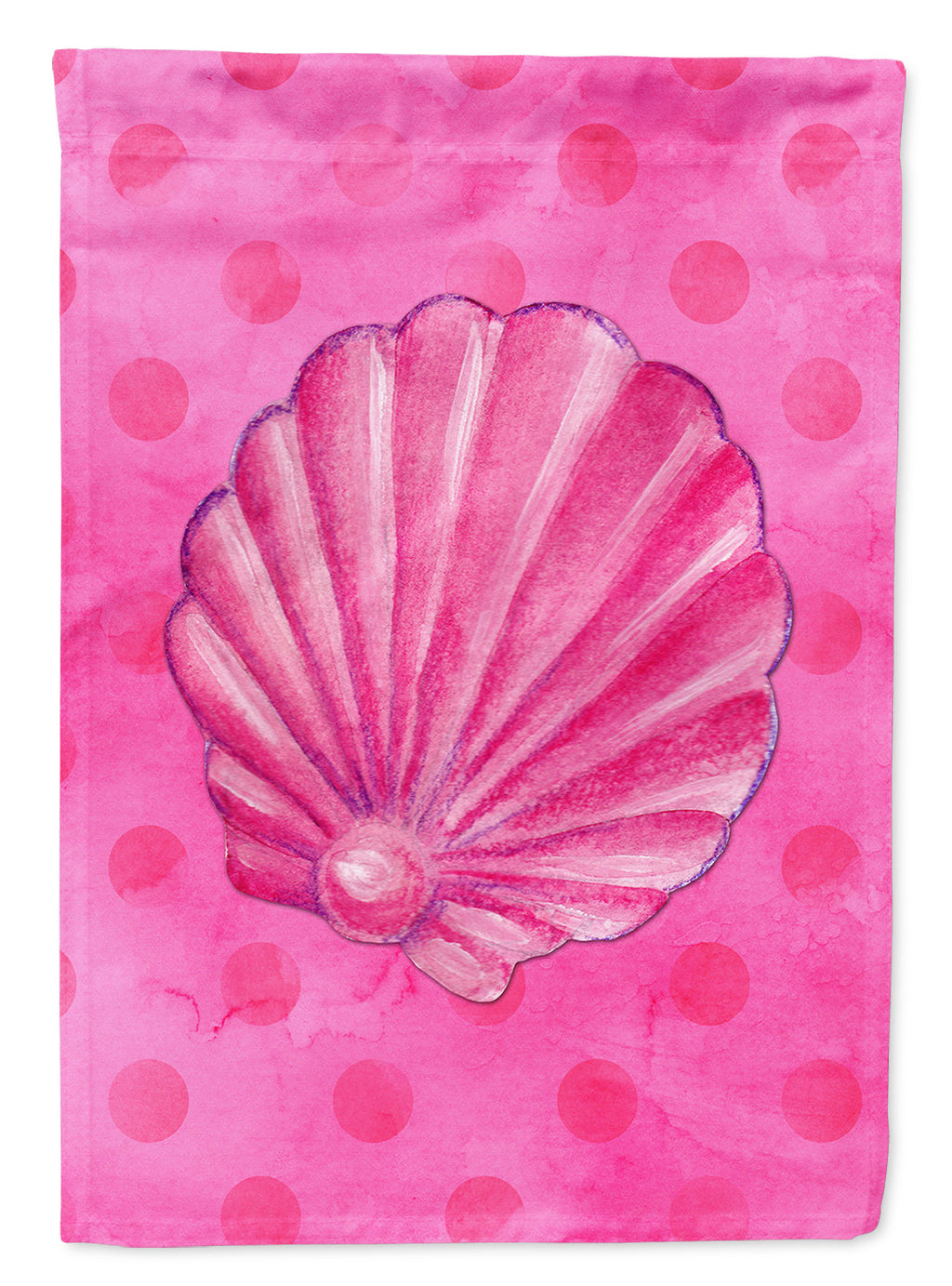 Pink Sea Shell Pink Polkadot Garden Flag Mailbox Decorative Yard Banner Outside Patio Artwork for Flower Beds, Garden Size, Multicolor