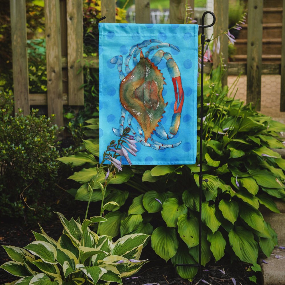 Blue Crab Blue Polkadot Garden Flag Mailbox Decorative Yard Banner Outside Patio Artwork for Flower Beds, Garden Size, Multicolor