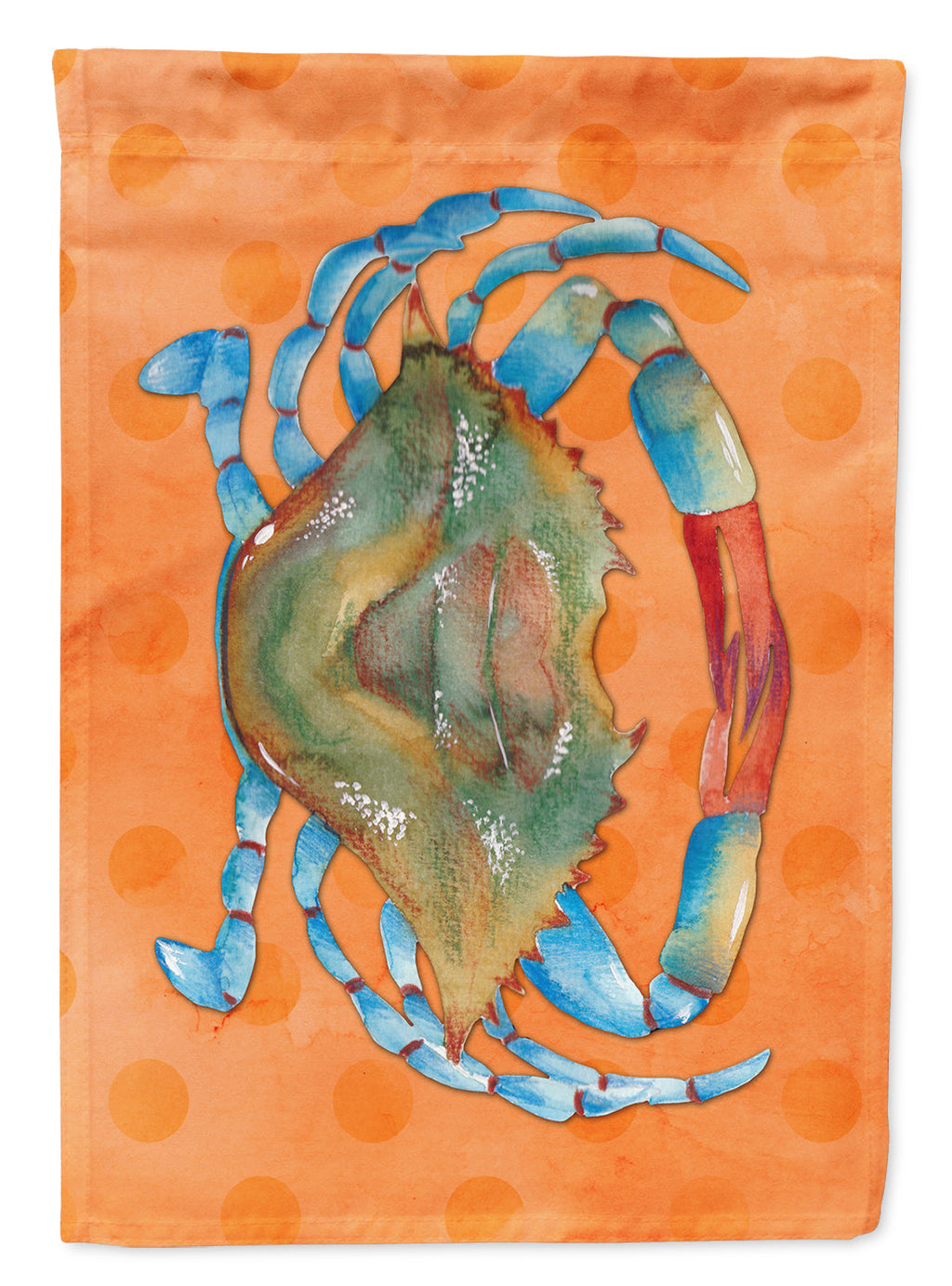 Blue Crab Orange Polkadot Garden Flag Mailbox Decorative Yard Banner Outside Patio Artwork for Flower Beds, Garden Size, Multicolor
