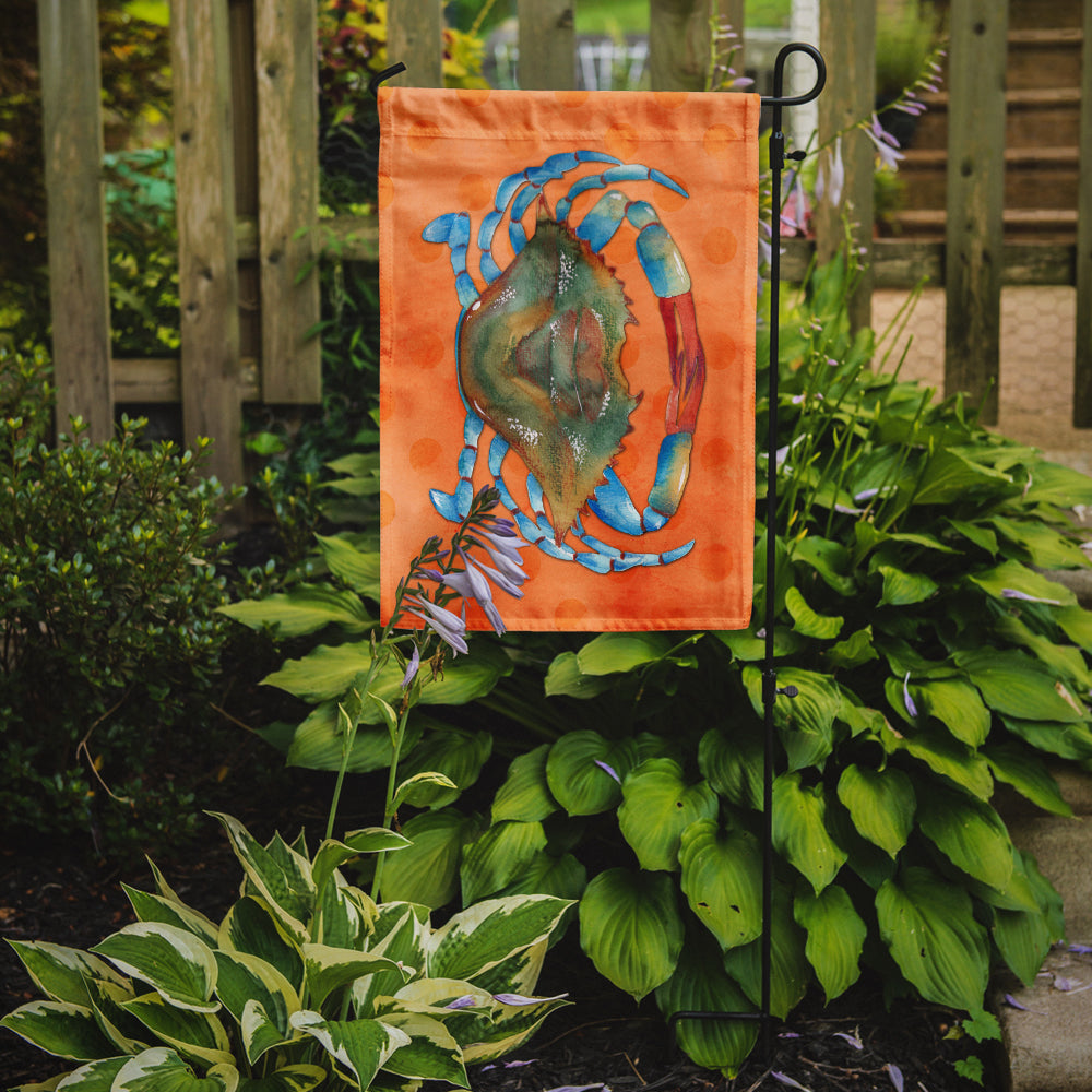 Blue Crab Orange Polkadot Garden Flag Mailbox Decorative Yard Banner Outside Patio Artwork for Flower Beds, Garden Size, Multicolor
