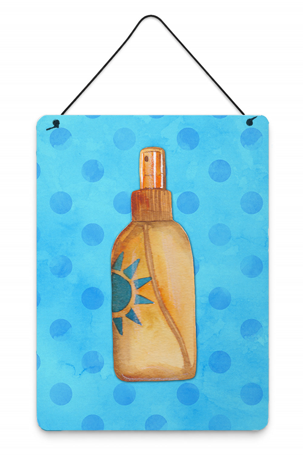 Message in a Bottle Blue Polkadot Wall or Door Hanging Prints Aluminum Metal Sign Kitchen Wall Bar Bathroom Plaque Home Decor Front Door Plaque, 12x16, Multicolor