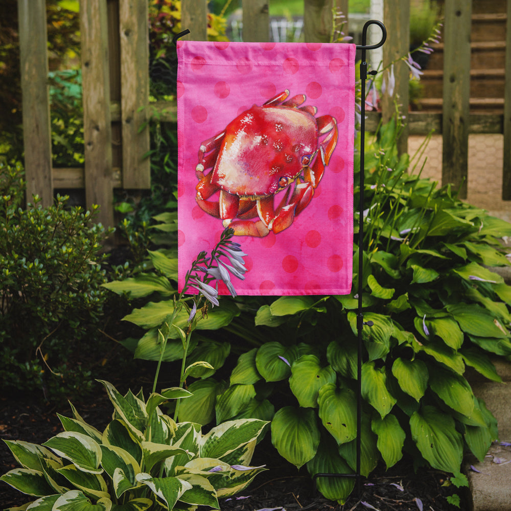 Crab Pink Polkadot Garden Flag Mailbox Decorative Yard Banner Outside Patio Artwork for Flower Beds, Garden Size, Multicolor