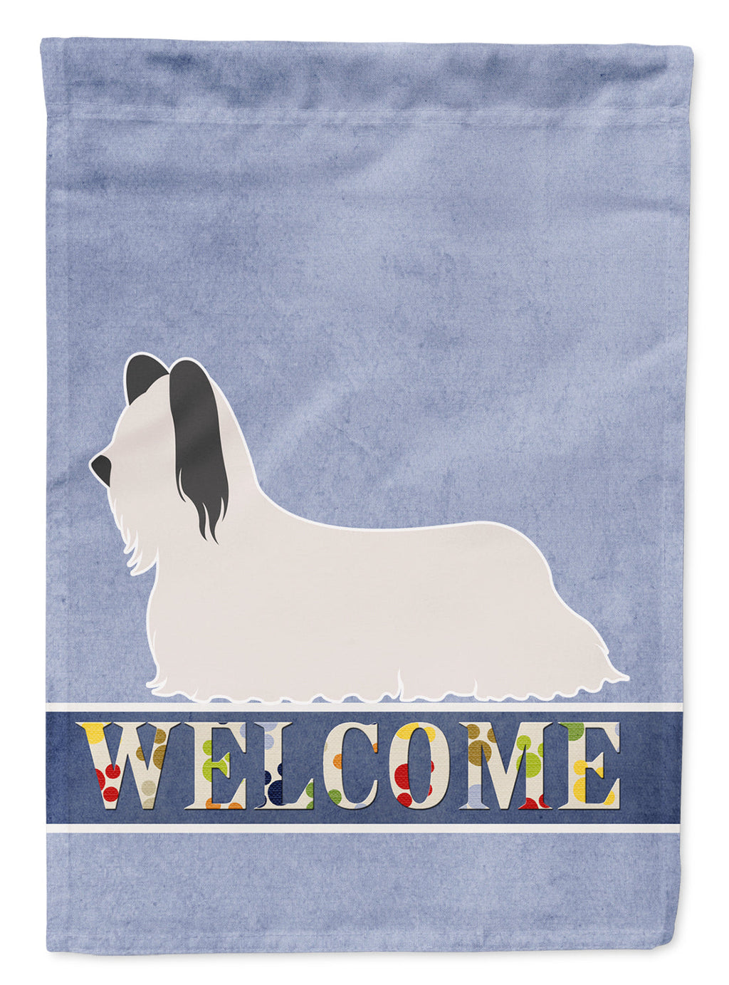 Skye Terrier Welcome Garden Flag Mailbox Decorative Yard Banner Outside Patio Artwork for Flower Beds, Garden Size, Multicolor