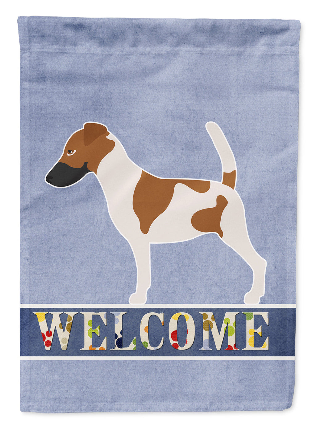 Smooth Fox Terrier Welcome Garden Flag Mailbox Decorative Yard Banner Outside Patio Artwork for Flower Beds, Garden Size, Multicolor