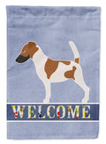 Smooth Fox Terrier Welcome Garden Flag Mailbox Decorative Yard Banner Outside Patio Artwork for Flower Beds, Garden Size, Multicolor