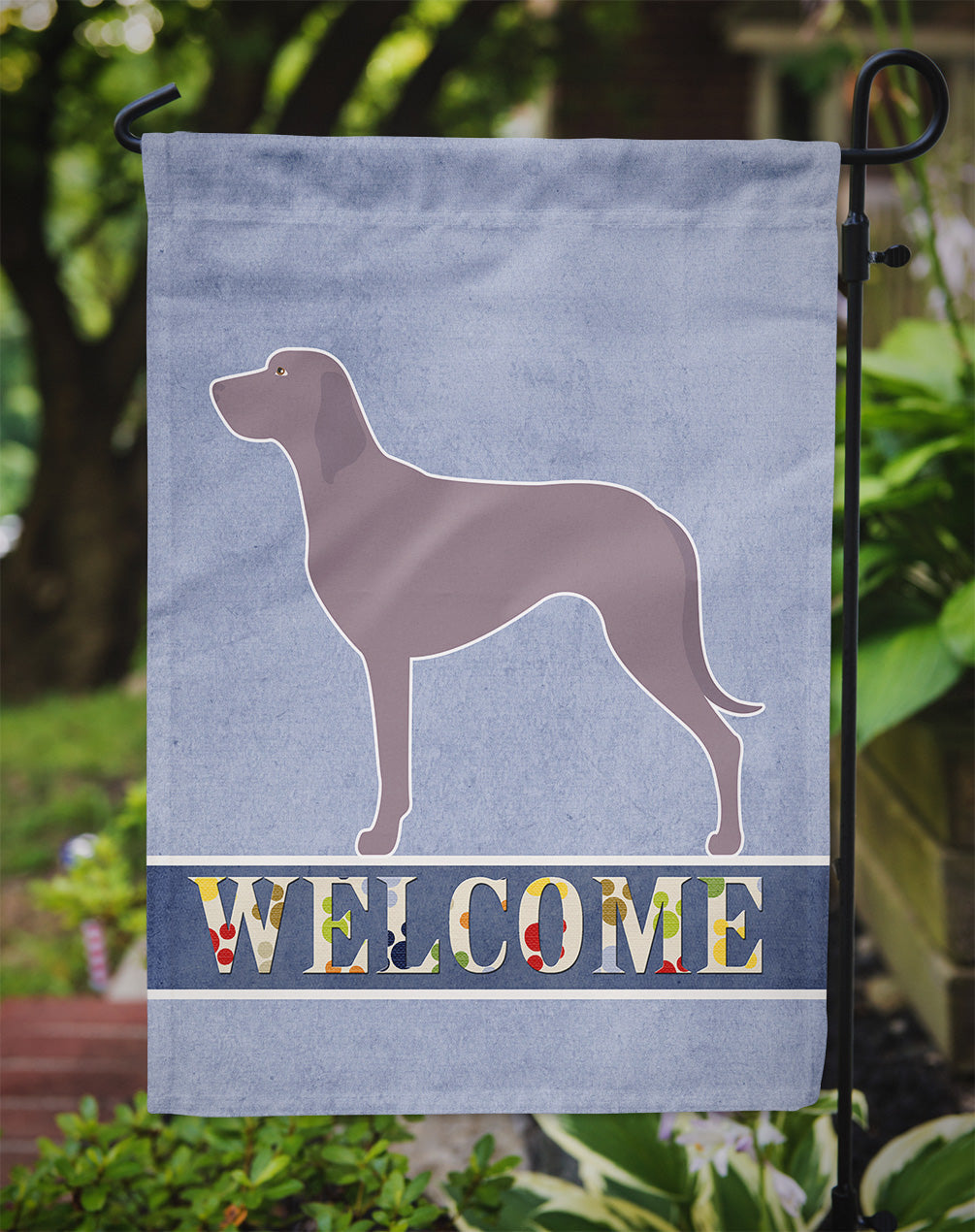 Weimaraner Welcome Garden Flag Mailbox Decorative Yard Banner Outside Patio Artwork for Flower Beds, Garden Size, Multicolor