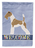Wire Fox Terrier Welcome Garden Flag Mailbox Decorative Yard Banner Outside Patio Artwork for Flower Beds, Garden Size, Multicolor