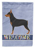 Miniature Pinscher Welcome Garden Flag Mailbox Decorative Yard Banner Outside Patio Artwork for Flower Beds, Garden Size, Multicolor