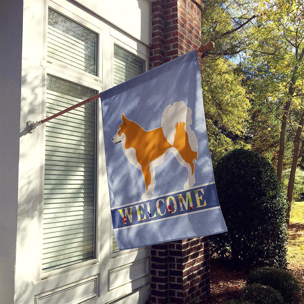Icelandic Sheepdog House Flag 28x40 Porch Sleeve Pole Decorative Outside Yard Banner Artwork Wall Hanging, Polyester
