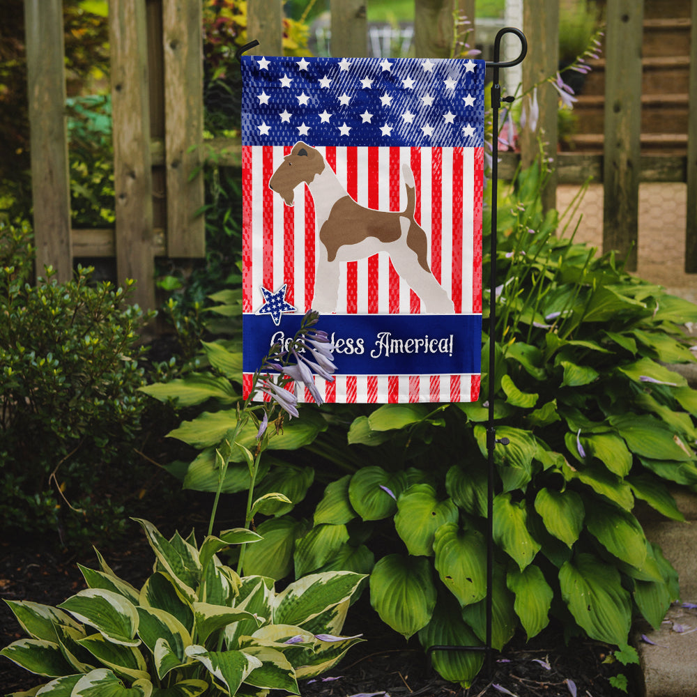 Wire Fox Terrier American Garden Flag Mailbox Decorative Yard Banner Outside Patio Artwork for Flower Beds, Garden Size, Multicolor