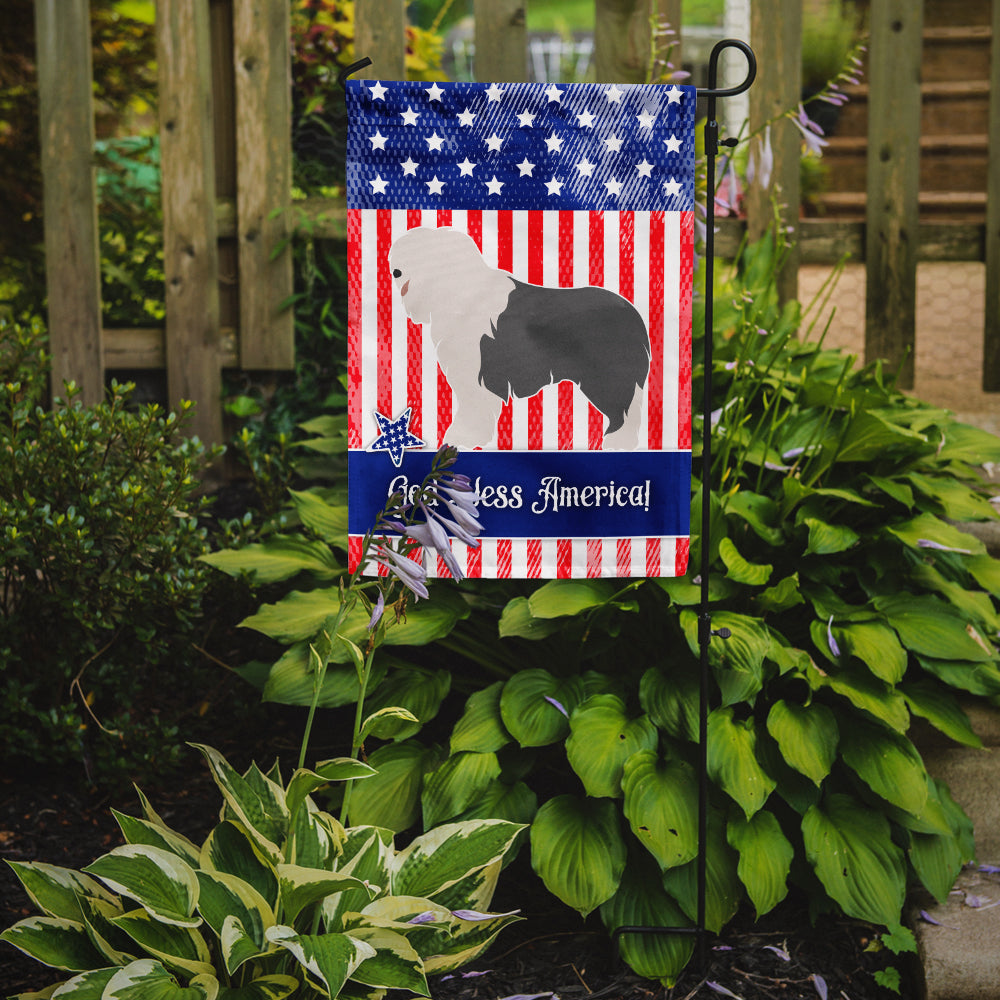 Old English Sheepdog American Garden Flag Mailbox Decorative Yard Banner Outside Patio Artwork for Flower Beds, Garden Size, Multicolor