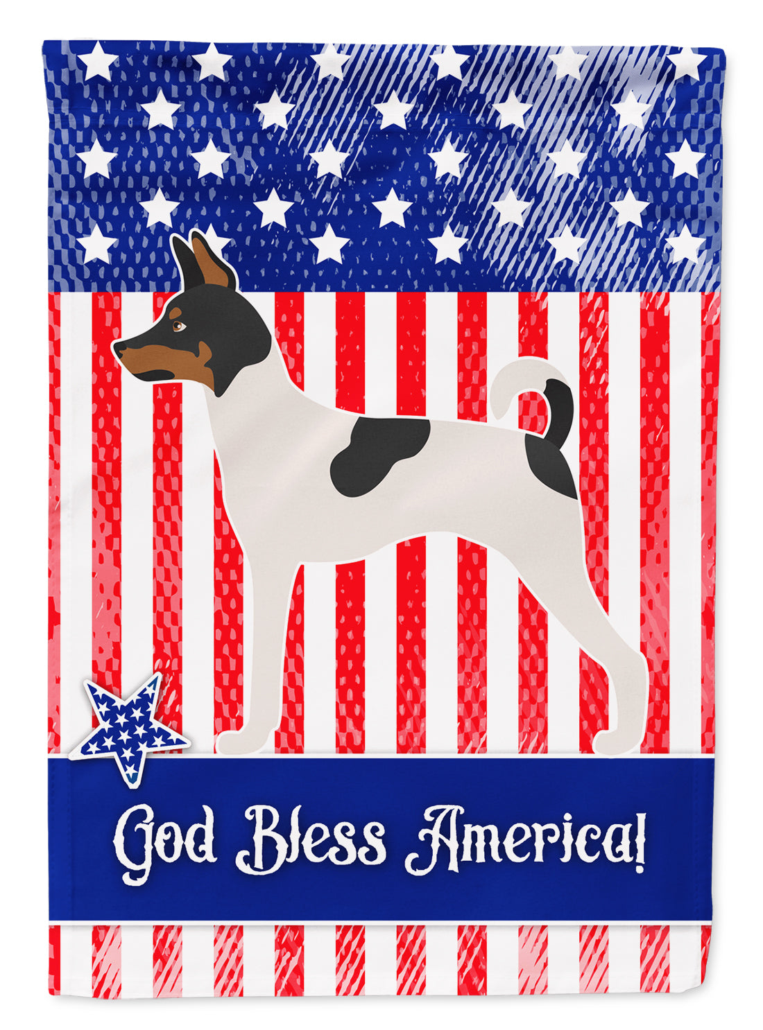 American Toy Fox Terrier American Garden Flag Mailbox Decorative Yard Banner Outside Patio Artwork for Flower Beds, Garden Size, Multicolor