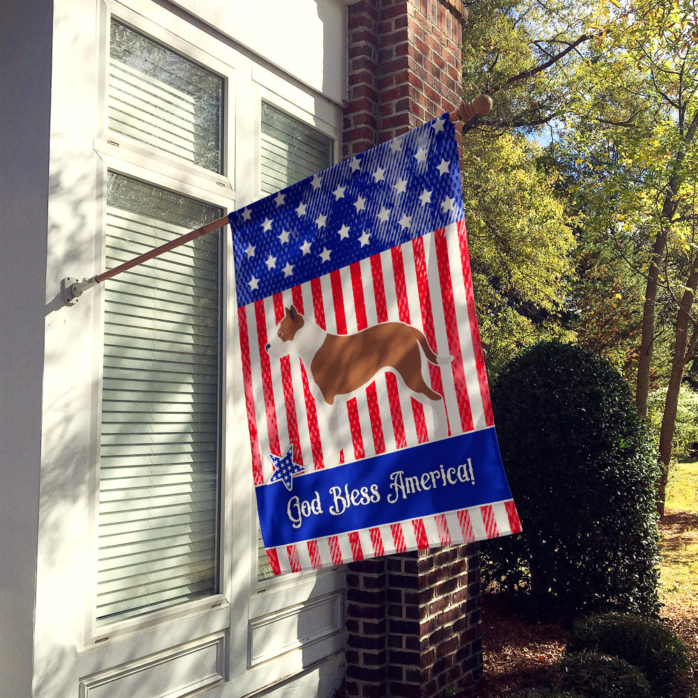 Pit Bull Terrier American House Flag 28x40 Porch Sleeve Pole Decorative Outside Yard Banner Artwork Wall Hanging, Polyester