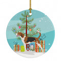 American Foxhound Christmas Ceramic Ornament Christmas Tree Hanging Decorations for Home Christmas Holiday, Party, Gift, 3 in, Multicolor