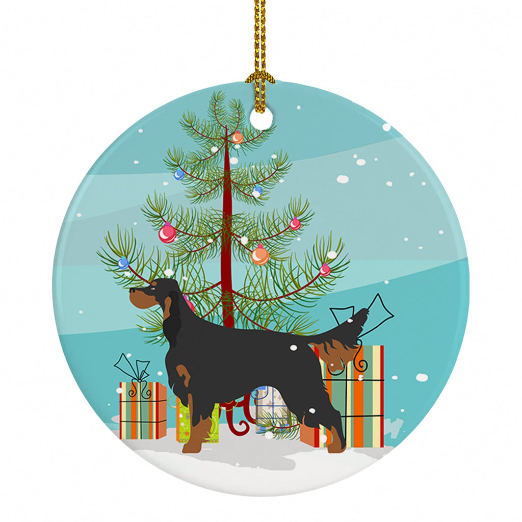Gordon Setter Christmas Ceramic Ornament Christmas Tree Hanging Decorations for Home Christmas Holiday, Party, Gift, 3 in, Multicolor