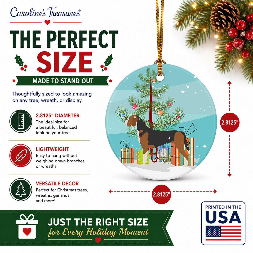 Hamiltonst÷vare Christmas Ceramic Ornament Christmas Tree Hanging Decorations for Home Christmas Holiday, Party, Gift, 3 in, Multicolor