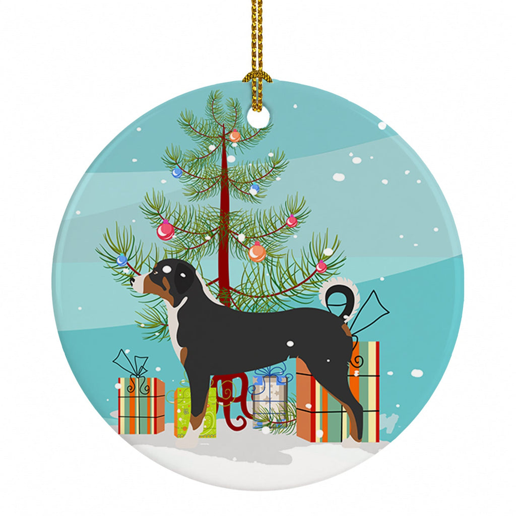 Appenzeller Sennenhund Christmas Ceramic Ornament Christmas Tree Hanging Decorations for Home Christmas Holiday, Party, Gift, 3 in, Multicolor