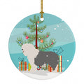 Old English Sheepdog Christmas Ceramic Ornament Christmas Tree Hanging Decorations for Home Christmas Holiday, Party, Gift, 3 in, Multicolor