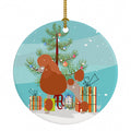 Royal Poodle Christmas Ceramic Ornament Christmas Tree Hanging Decorations for Home Christmas Holiday, Party, Gift, 3 in, Multicolor