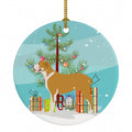 Belgium Mastiff Christmas Ceramic Ornament Christmas Tree Hanging Decorations for Home Christmas Holiday, Party, Gift, 3 in, Multicolor