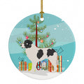 Landseer Christmas Ceramic Ornament Christmas Tree Hanging Decorations for Home Christmas Holiday, Party, Gift, 3 in, Multicolor
