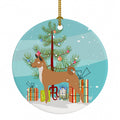Telomian Christmas Ceramic Ornament Christmas Tree Hanging Decorations for Home Christmas Holiday, Party, Gift, 3 in, Multicolor