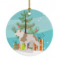 American Bulldog Christmas Ceramic Ornament Christmas Tree Hanging Decorations for Home Christmas Holiday, Party, Gift, 3 in, Multicolor