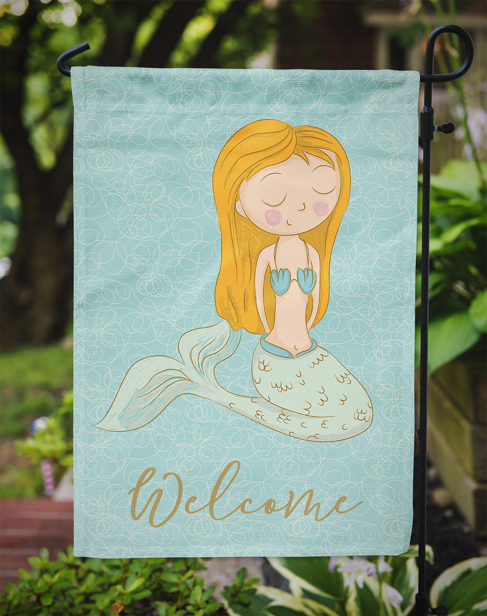 Mermaid Garden Flag Mailbox Decorative Yard Banner Outside Patio Artwork for Flower Beds, Garden Size, Multicolor