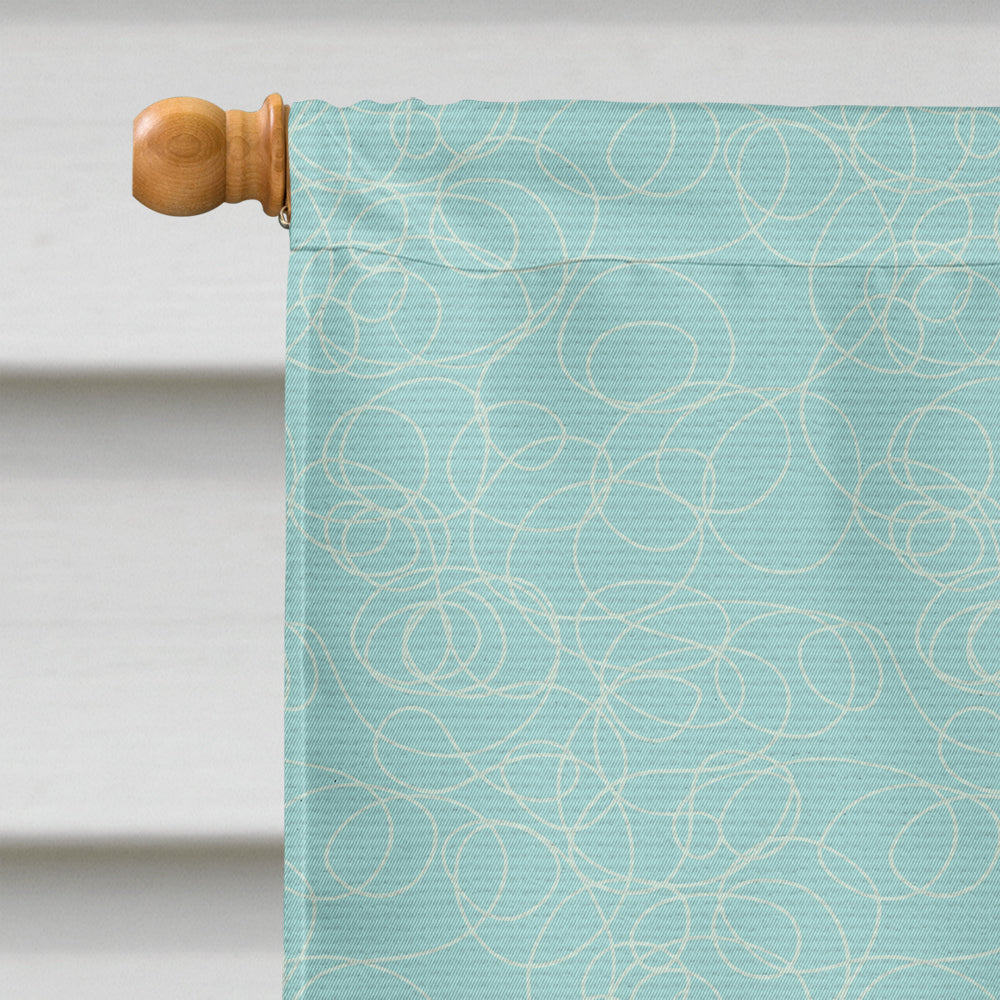 Blue Fish House Flag 28x40 Porch Sleeve Pole Decorative Outside Yard Banner Artwork Wall Hanging, Polyester