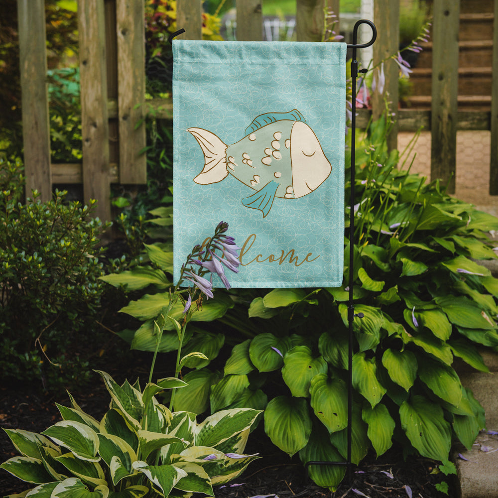 Blue Fish Garden Flag Mailbox Decorative Yard Banner Outside Patio Artwork for Flower Beds, Garden Size, Multicolor