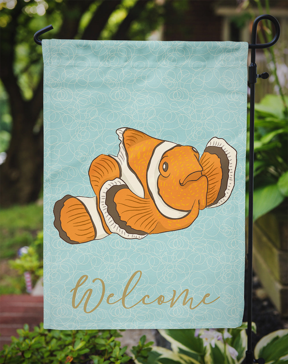 Clown Fish Garden Flag Mailbox Decorative Yard Banner Outside Patio Artwork for Flower Beds, Garden Size, Multicolor