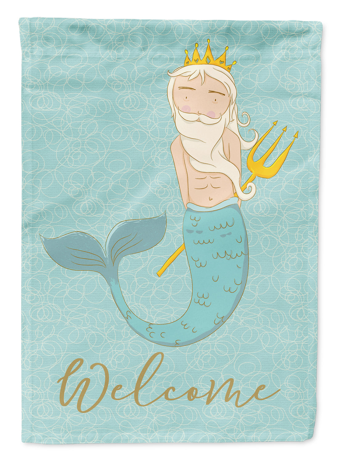 Neptune Merman Garden Flag Mailbox Decorative Yard Banner Outside Patio Artwork for Flower Beds, Garden Size, Multicolor