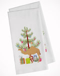 Arabian Camel Dromedary Christmas Kitchen Towel Set of 2 White Dish Towels Decorative Bathroom Hand towel for Hand, Face, Hair, Yoga, Tea, Dishcloth, 19 X 28", White