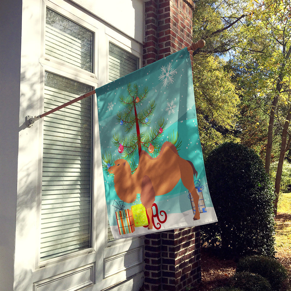 Bactrian Camel Christmas House Flag 28x40 Porch Sleeve Pole Decorative Outside Yard Banner Artwork Wall Hanging, Polyester