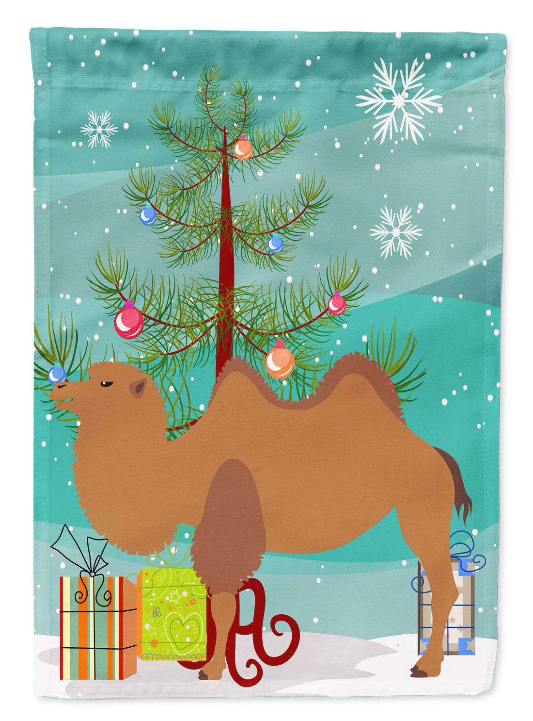 Bactrian Camel Christmas Garden Flag Mailbox Decorative Yard Banner Outside Patio Artwork for Flower Beds, Garden Size, Multicolor