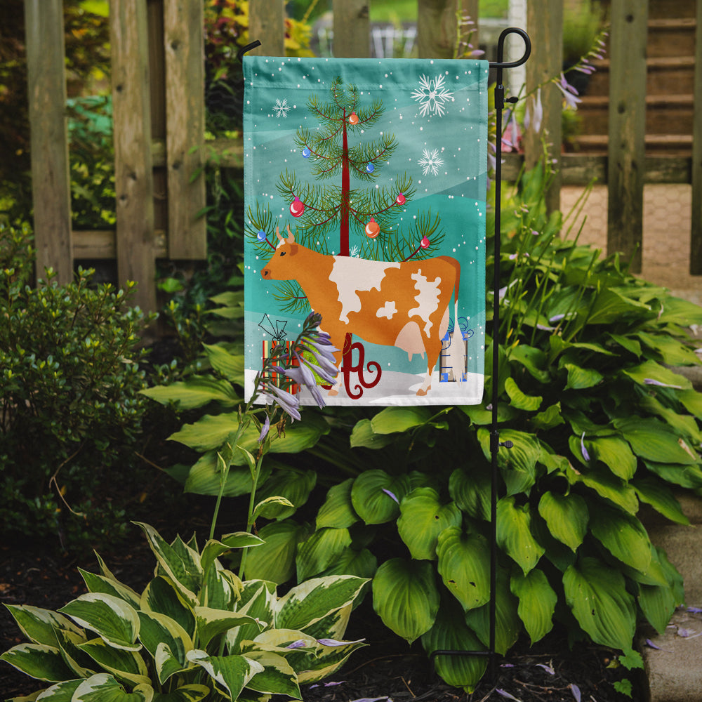 Guernsey Cow Christmas Garden Flag Mailbox Decorative Yard Banner Outside Patio Artwork for Flower Beds, Garden Size, Multicolor
