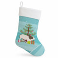 Malvi Cow Christmas Holiday Stocking Double-Sided Print, Polyester Suede,11x18, Made in USA