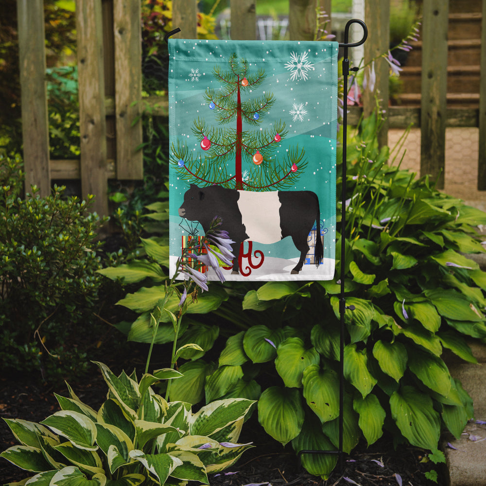Belted Galloway Cow Christmas Garden Flag Mailbox Decorative Yard Banner Outside Patio Artwork for Flower Beds, Garden Size, Multicolor