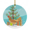 Frisian Friesian Chicken Christmas Ceramic Ornament Christmas Tree Hanging Decorations for Home Christmas Holiday, Party, Gift, 3 in, Multicolor