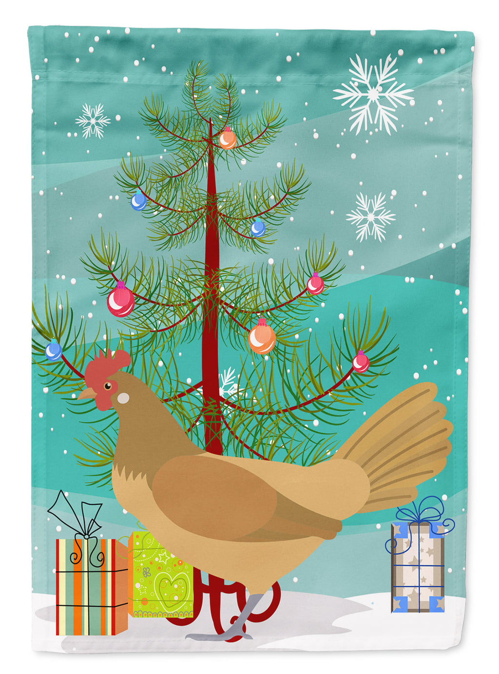 Frisian Friesian Chicken Christmas Garden Flag Mailbox Decorative Yard Banner Outside Patio Artwork for Flower Beds, Garden Size, Multicolor
