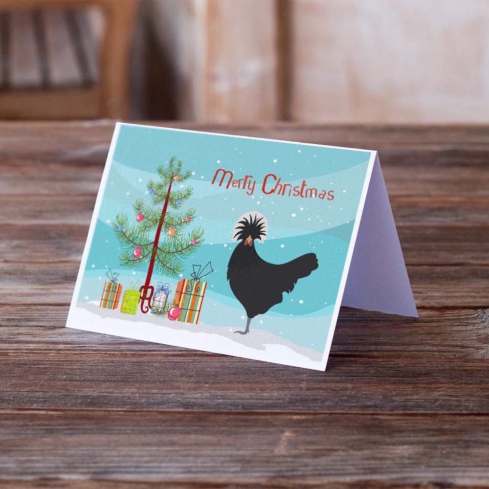 Polish Poland Chicken Christmas Greeting Cards Pack of 8 Blank Cards with Envelopes Whimsical A7 Size 5x7